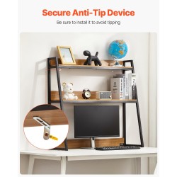 Pöytähylly pöydälle 2-tasoinen lastulevy 12 mm melamiinipinta 95x32x90 cm