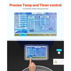 Pakastekuivain 4-tasoinen 4–6 kg per erä 304-ruostumaton teräs tyhjiöpumpulla kotikäyttöön