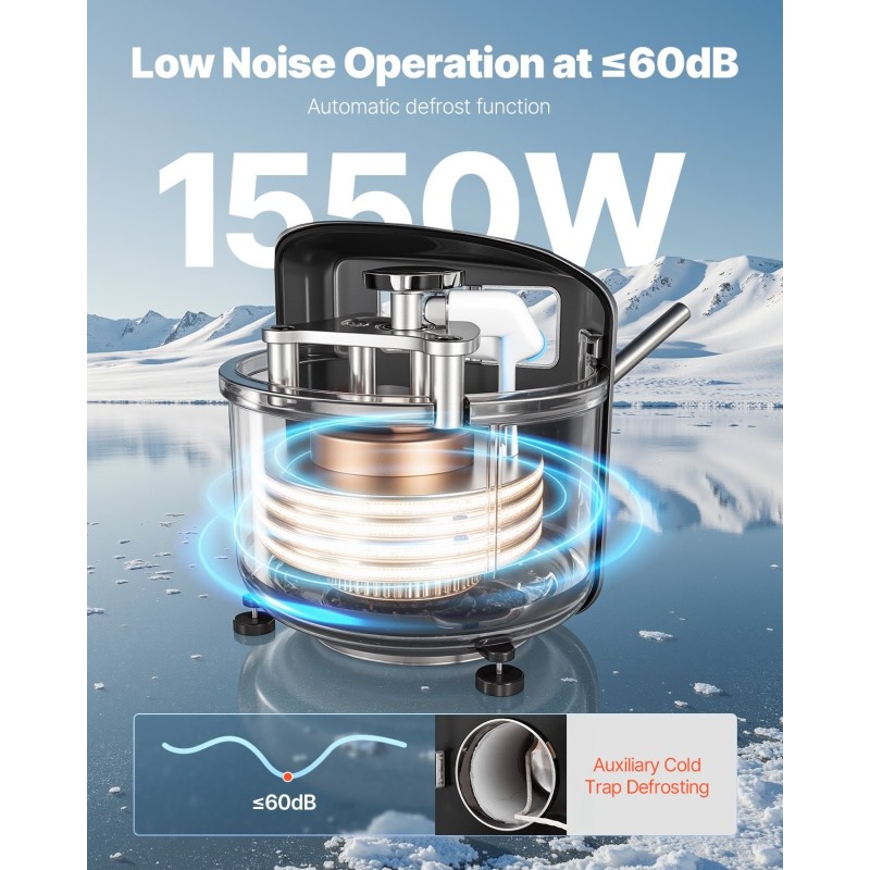 Pakastekuivain 4-tasoinen 4–6 kg per erä 304-ruostumaton teräs tyhjiöpumpulla kotikäyttöön