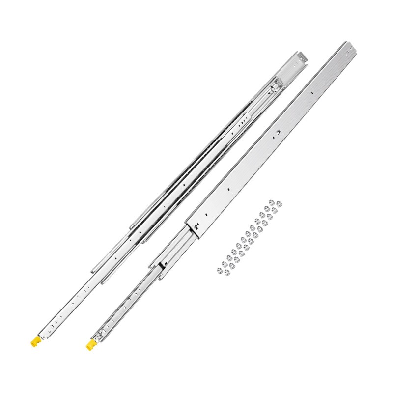 Täysin ulosvedettävät lukittavat sivukiinnitteiset kuulalaakerikiskot 1435 mm 226,8 kg