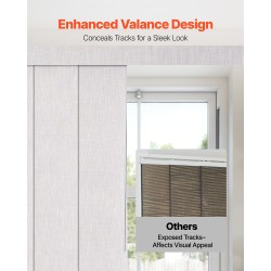 Paneeliverhot kiskolla 4 paneelia säädettävä kisko 116-218 cm polyesteriset täysin pimentävät vaaleanharmaat