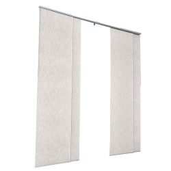 Paneeliverhot kiskolla 4 paneelia säädettävä kisko 116-218 cm polyesteriset täysin pimentävät vaaleanharmaat