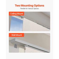 Paneeliverho polyesteri 4 paneelia säädettävä kisko 116–218 cm leikattava korkeus 243 cm