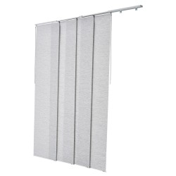 Paneeliverhojärjestelmä säädettävä alumiinikiskolla polyesterikankaalla harmaa 4 paneelia 116 218 cm
