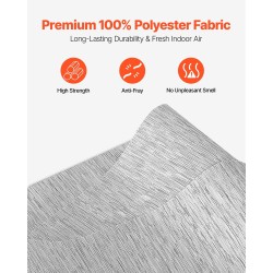 Paneeliverhojärjestelmä säädettävä alumiinikiskolla polyesterikankaalla harmaa 4 paneelia 116–218 cm