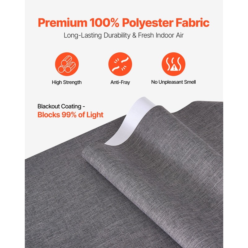 Paneeliverhosetti 4 paneelia täysi pimentävä tummanharmaa säädettävä kisko 116–218 cm