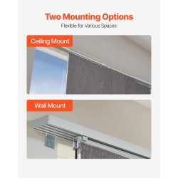 Paneeliverhosetti 4 paneelia täysi pimentävä tummanharmaa säädettävä kisko 116–218 cm