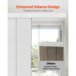 Paneeliverho valkoinen polyesteri neljä paneelia säädettävä kisko liukuoviin