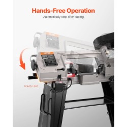 Metallivannesaha vaaka- ja pystysuuntainen metallille puulle muoville 550W 102×152 mm 0–45°