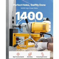 Magneettiporakone 1400 W metalliporaukseen 50 mm kruunupora 13000 N pidätysvoima