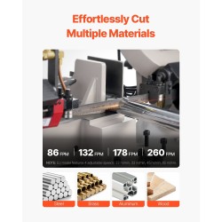 Metallinen vaaka- ja pystyyn käännettävä vannesaha 1,1 kW 178 x 209 mm