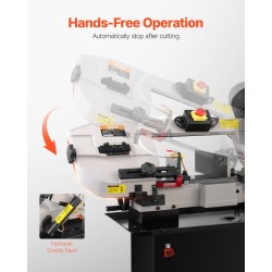 Metallinen vannesaha vaaka- ja pystyleikkaukseen 178 x 305 mm 1,1 kW