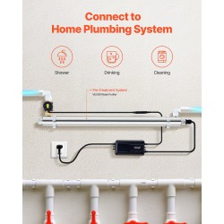 UV-vedenpuhdistin 304-ruostumaton teräs koko talon 50W 45,4 l/min