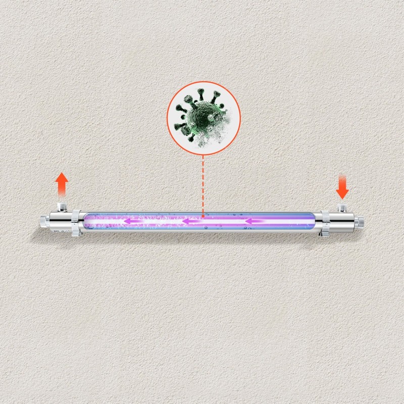 UV-vedenpuhdistin 304-ruostumaton teräs koko talon 50W 45,4 l/min