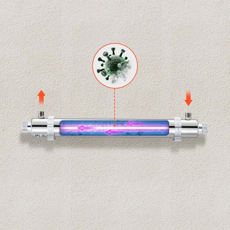 UV-vedenpuhdistin 304-ruostumattomasta teräksestä 25 W 22,7 l/min 8000 tuntia