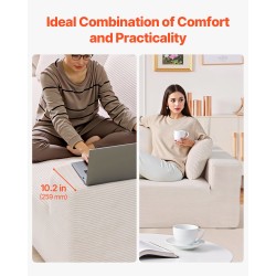 Modulaarinen kulmasohva vakosamettiverhoilulla beige loikoiluosalla leveillä käsinojilla