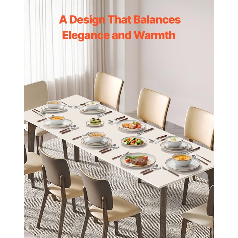 Keramiikkainen 32-osainen astiasetti 8 hengelle norsunluun sävy astianpesukone- ja mikroaaltouunikestävä