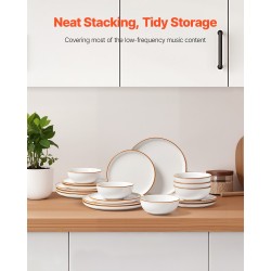 Keraaminen astiasarja 18-osainen 6 hengelle norsunluu astianpesukone ja mikroaaltouuni