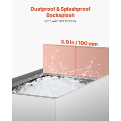 Jäähylly 28 L ruostumaton teräs ammattikäyttöön liukukansi 2 pullotelinettä