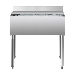 Kaupallinen alajäähylly 95 3 l 304 elintarvikelaatuisesta teräksestä liukuva kansi