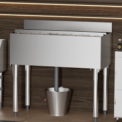 Kaupallinen alajäähylly 95,3 l 304-elintarvikelaatuisesta teräksestä liukuva kansi