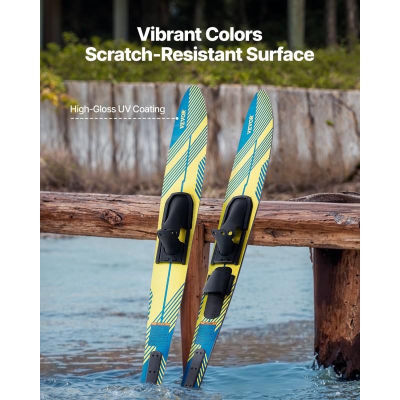 Vesihiihtosetti 170,2 cm PU-vaahto puukansi aikuisille enintään 136 kg