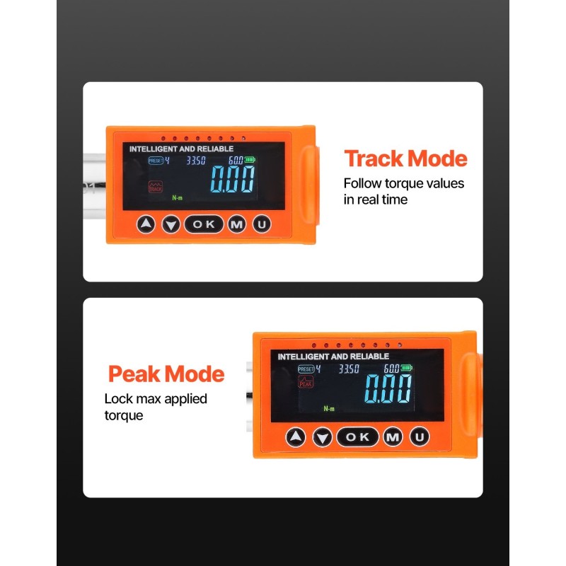 Digitaalinen momenttiavain autoihin ja moottoripyöriin 3/8 tuuman vääntiöllä 0–135 N.m 72 hammasta