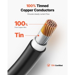 Aurinkopaneelin jatkokaapeli 6 mm² 30,48 m IP67 musta