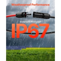 Aurinkopaneelin jatkokaapeli 6 mm² 30,48 m IP67 musta