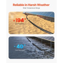 Aurinkopaneelin jatkokaapeli 6 mm² 30,48 m IP67 musta