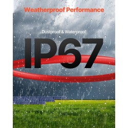 Aurinkopaneelin jatkokaapeli 6 mm² 30,48 m kuparijohtimella IP67 punainen
