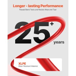 Aurinkopaneelin jatkokaapeli 6 mm² 30,48 m kuparijohtimella IP67 punainen