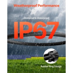 Aurinkopaneelin jatkokaapeli 6,1 m 6 mm² MC4 uros- ja naarasliittimet IP67