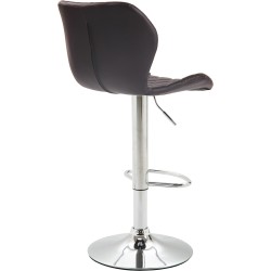 Tyylikäs säädettävä baarijakkara keinonahkaverhoilulla ja jalkatuella