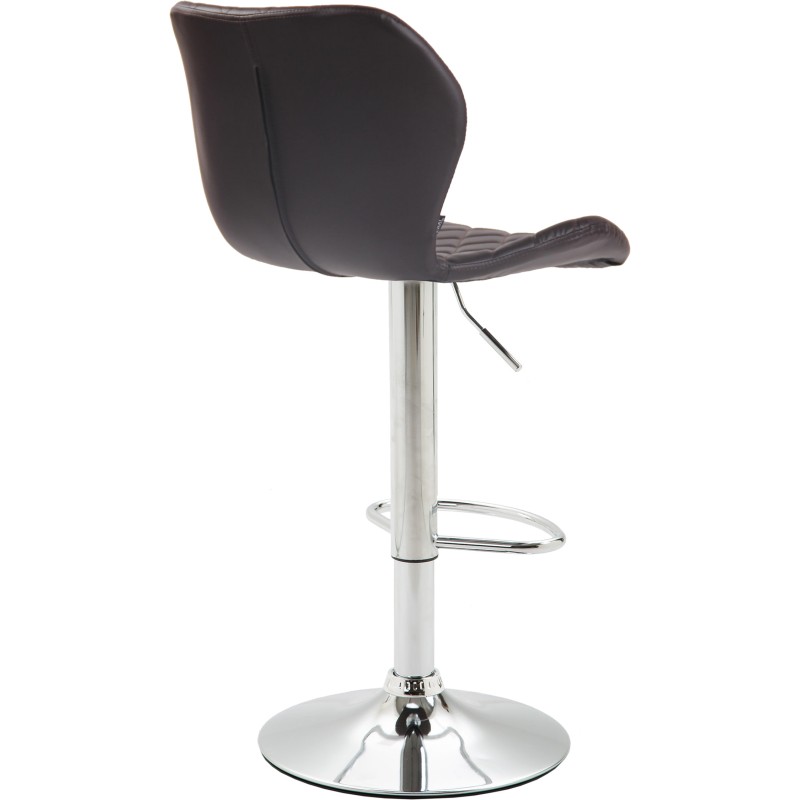 Tyylikäs säädettävä baarijakkara keinonahkaverhoilulla ja jalkatuella