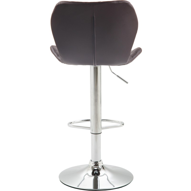 Tyylikäs säädettävä baarijakkara keinonahkaverhoilulla ja jalkatuella