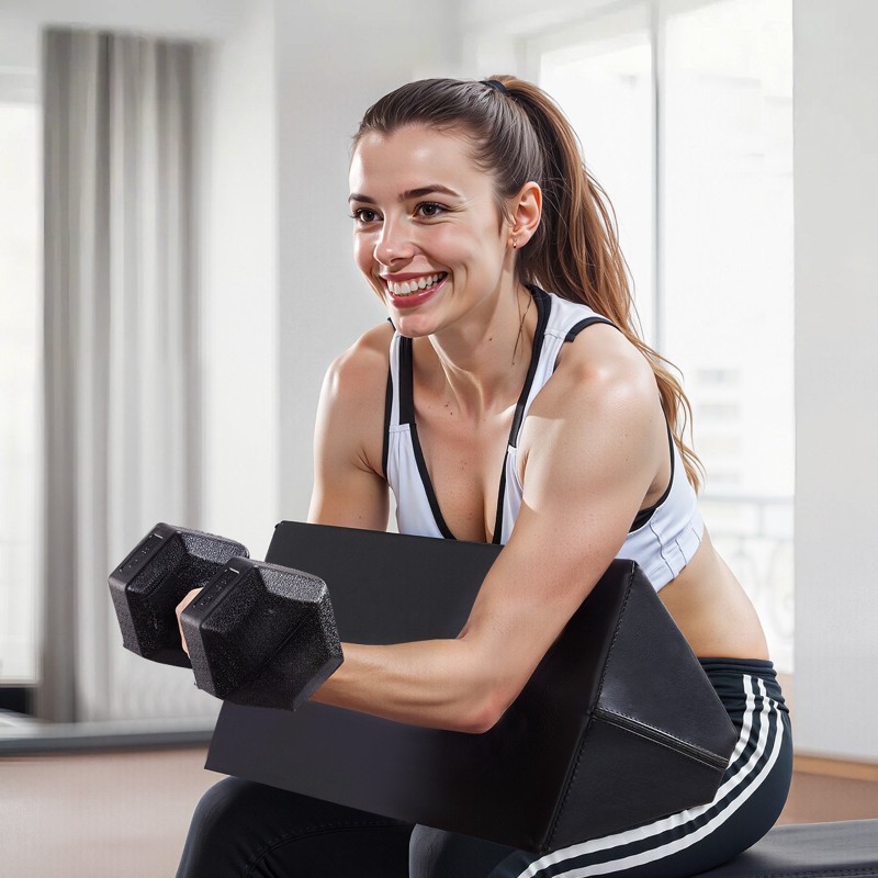 Hauistukityyny saarnipenkki tyyppinen PVC EVA musta tangolle ja käsipainoille kotikuntosali