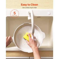 19-osainen valkoinen graniittipinnoitettu kattila- ja paistinpannasarja induktiolle karkaistuilla lasikansilla