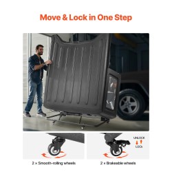 Siirrettävä teräksinen säilytyskärry Jeep Wrangler TJ JK JL kovakatolle ja oville