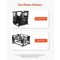 Ovien säilytyskärry teräs 4 ovea liikuteltava sopii Jeep Wrangler ja Gladiator 2007–2023