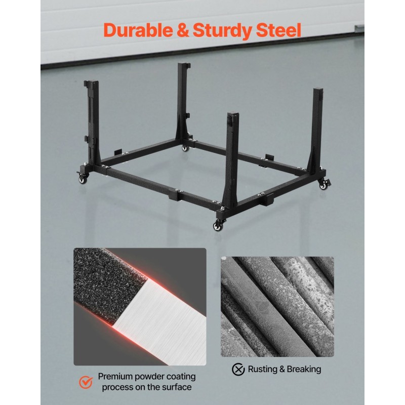 Ovien säilytyskärry teräs 4 ovea liikuteltava sopii Jeep Wrangler ja Gladiator 2007–2023