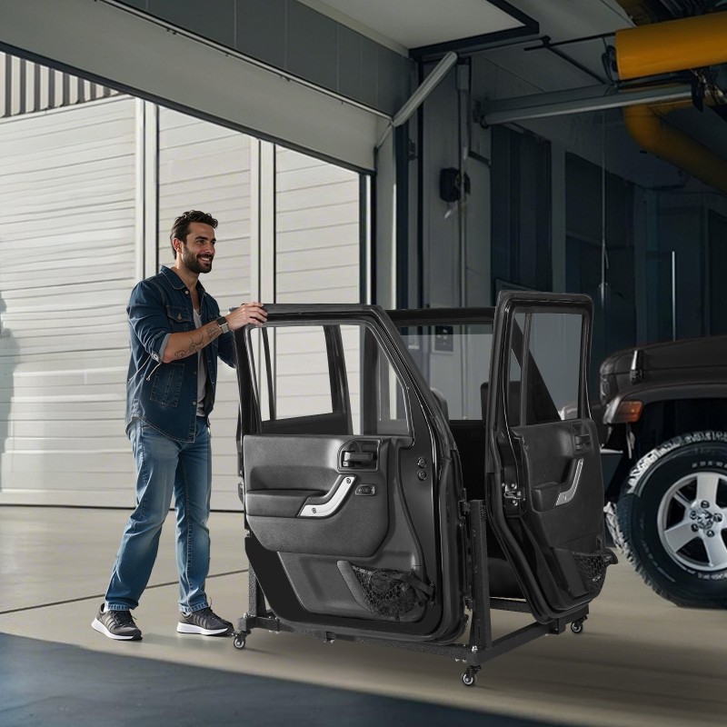 Ovien säilytyskärry teräs 4 ovea liikuteltava sopii Jeep Wrangler ja Gladiator 2007–2023