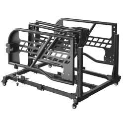 Teräksinen säilytyskärry neljän Jeep oven säilytykseen 2007 2023 kumipehmusteilla ja jarrullisilla pyörillä