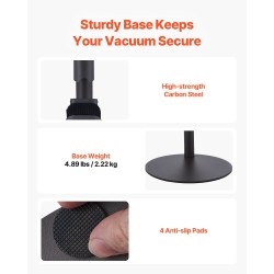 Varsi-imurin säilytysteline hiiliteräksinen runko säädettävä 50 tuumaa Dyson-yhteensopiva