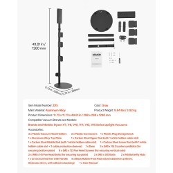 Varsi-imurin säilytysteline hiiliteräksinen runko säädettävä 50 tuumaa Dyson-yhteensopiva