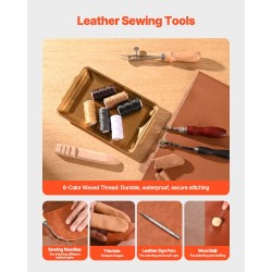 Nahkatyökalusarja 59-osainen säädettävällä uritusraudalla metalliset ja puiset osat kankainen säilytyslaukku