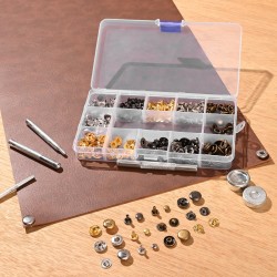 Nahkatyökalusarja 61-osainen metalliosilla ja puisilla kahvoilla kangassäilytyslaukulla nahkatöihin