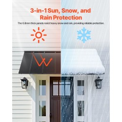 Teräsovikatos 2032×910 mm musta kolmiorunkoinen ovelle ja ikkunalle