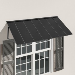 Teräsovikatos 2032×910 mm musta kolmiorunkoinen ovelle ja ikkunalle