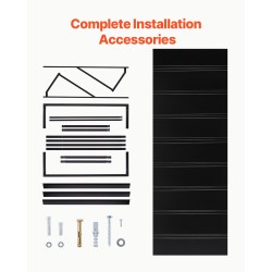 Teräksinen katos oveen 2641×910 mm musta 0,8 mm teräslevyt